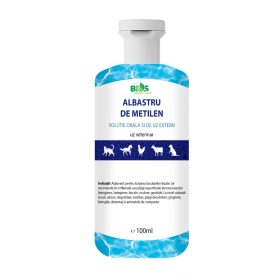Albastru de Metilen, pentru uz veterinar, solutie orala si de uz extern, 100 ml